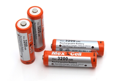 Batería AA NiMH recargable celda electrolitica y pila galvánica