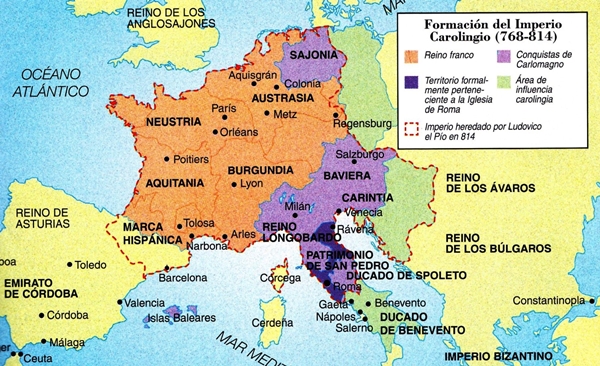 Carlomagno mapa - Imagen